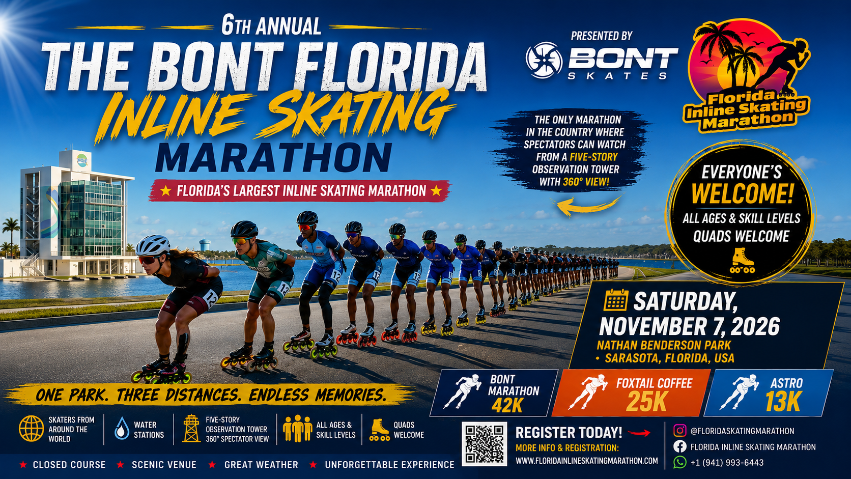 El BONT Florida Inline Skating Marathon 2026 reunirá en Sarasota a patinadores de todo el mundo · RollerZone