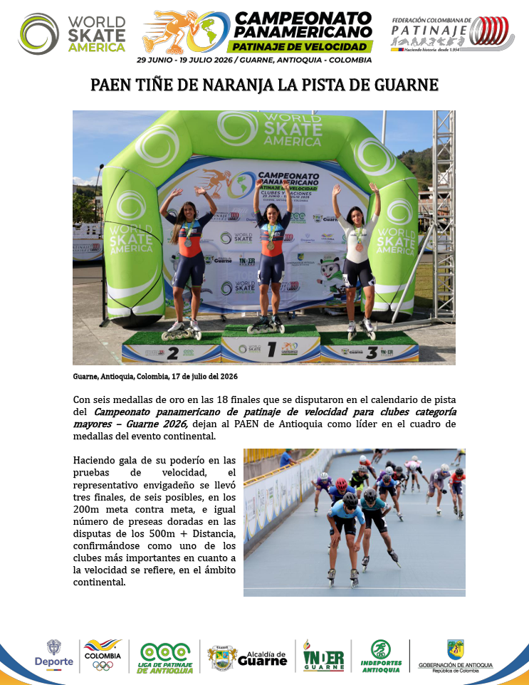 PAEN tiñe de naranja Guarne y conquista el liderato panamericano — foto 3 · Colombia