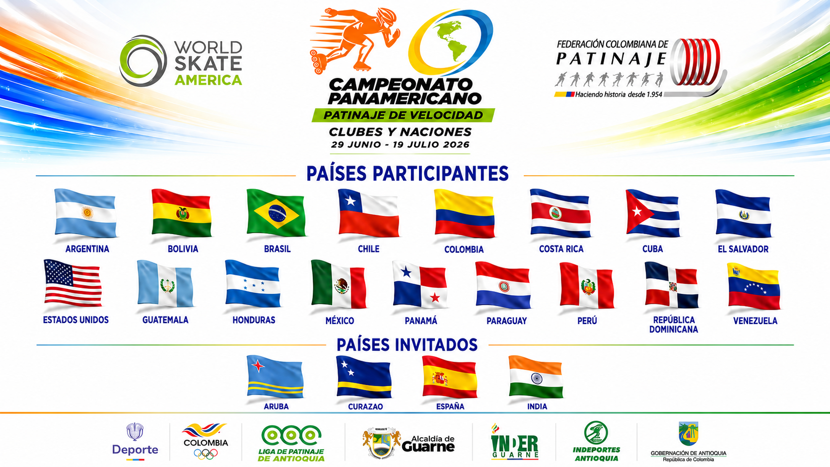 Guarne abre sus puertas al Panamericano de Patinaje de Velocidad 2026 — Colombia · RollerZone