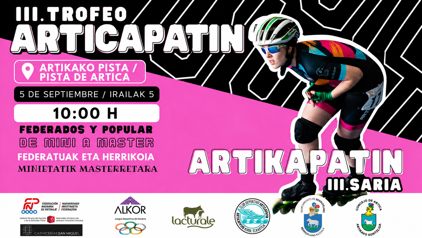 III Trofeo Artikapatin: Artica vuelve a ponerse los patines el 5 de septiembre — Navarra · RollerZone