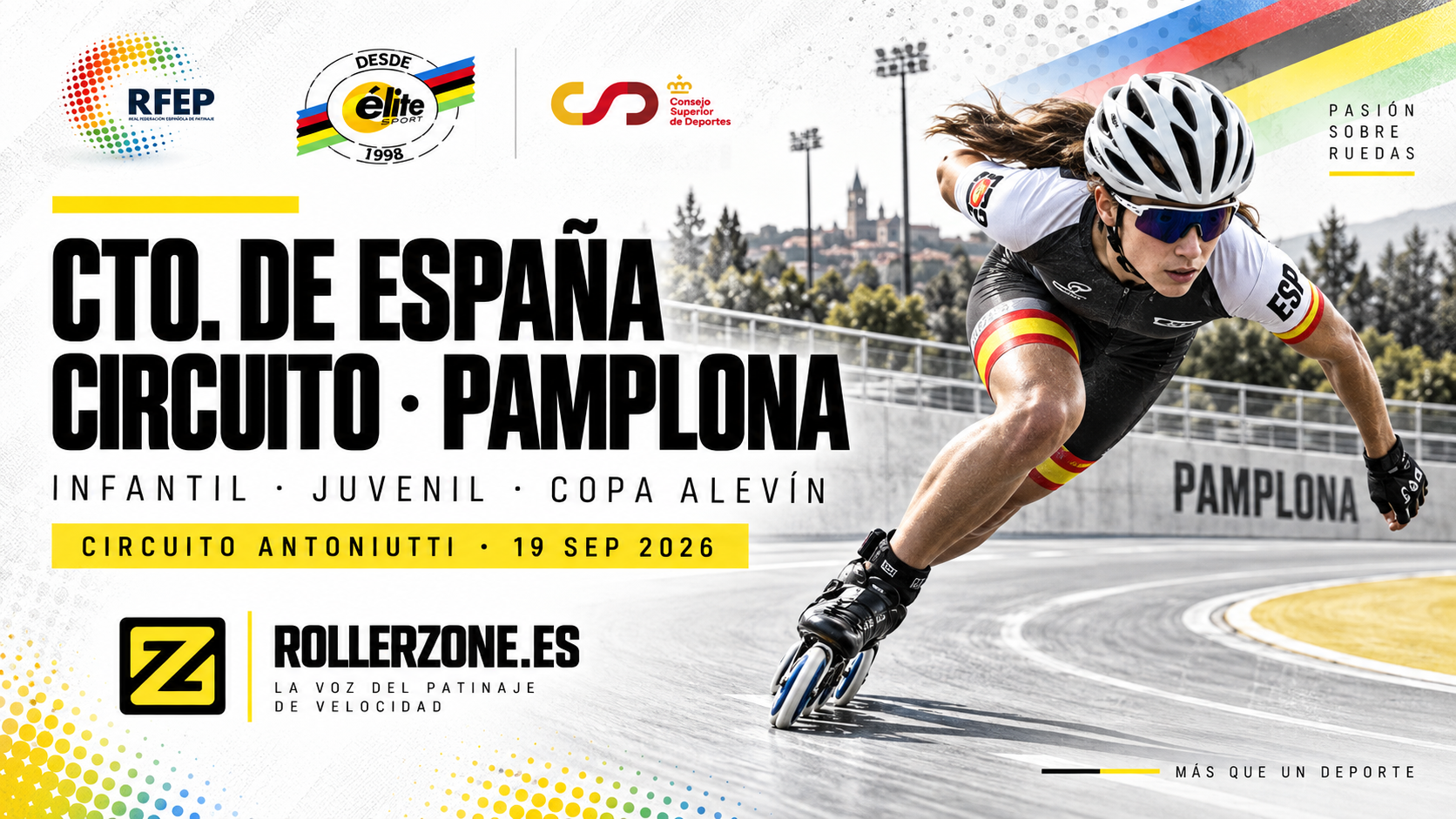 La velocidad abre el Campeonato de España Infantil y Juvenil y la Copa de España Alevín en Pamplona — General · RollerZone