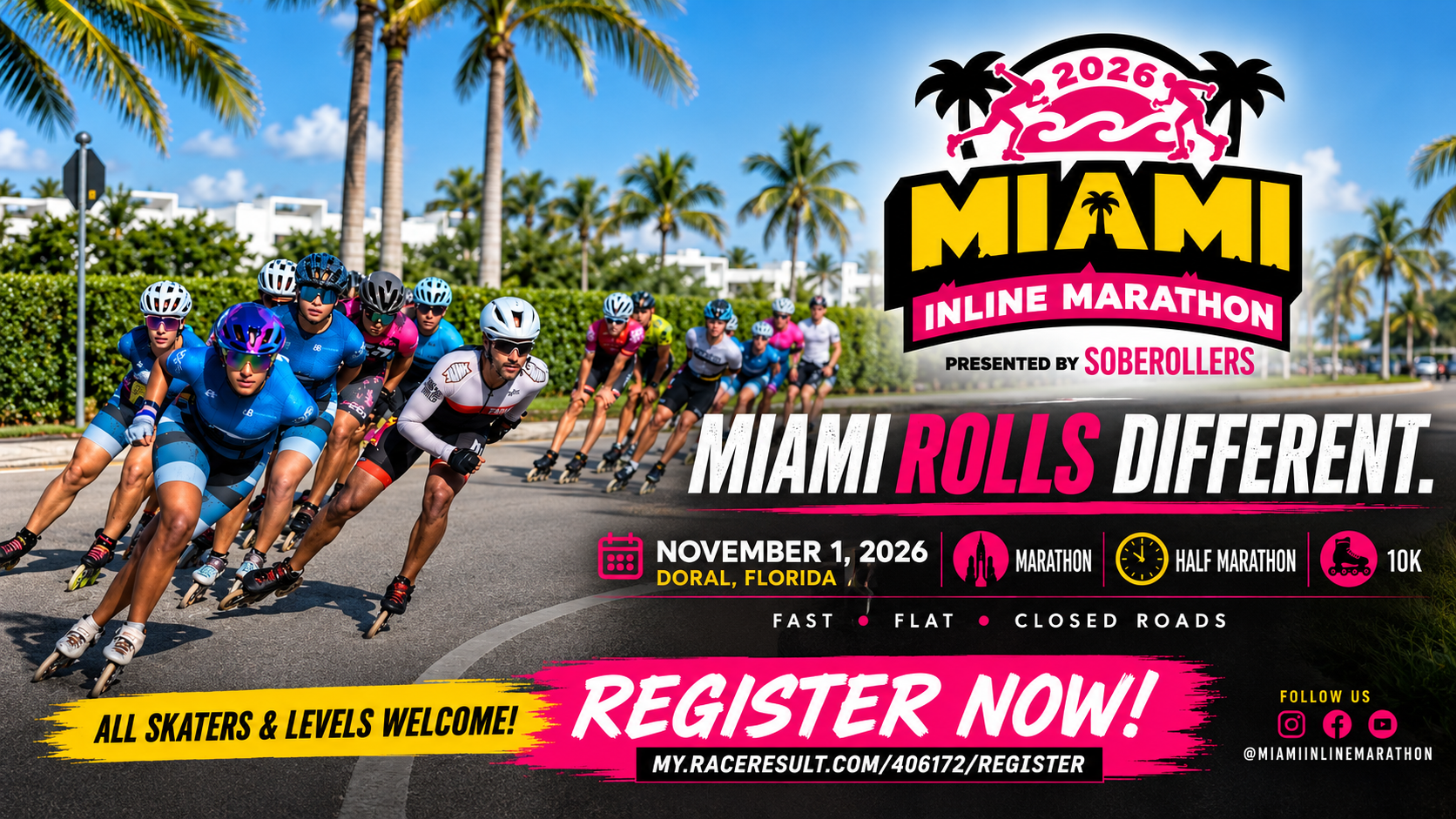 Miami Inline Marathon 2026: cuatro días para vivir el patinaje en una de las grandes citas del calendario internacional — Miami - Florida · RollerZone