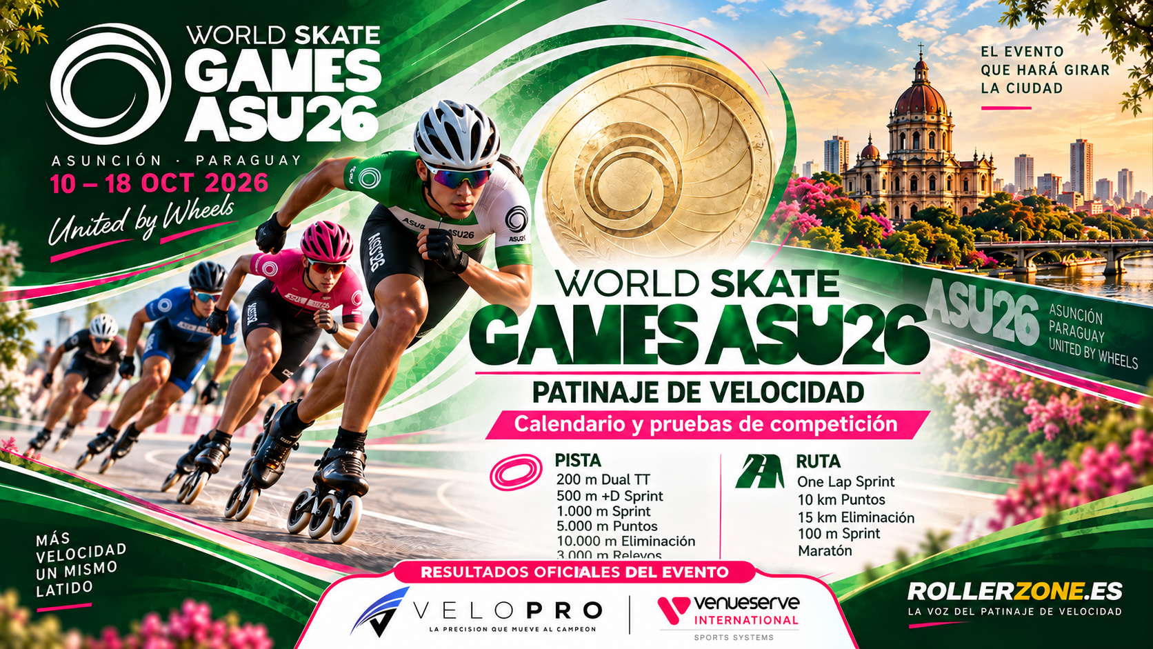 World Skate Games ASU26: así será el calendario del Campeonato del Mundo de Patinaje de Velocidad — Paraguay · RollerZone